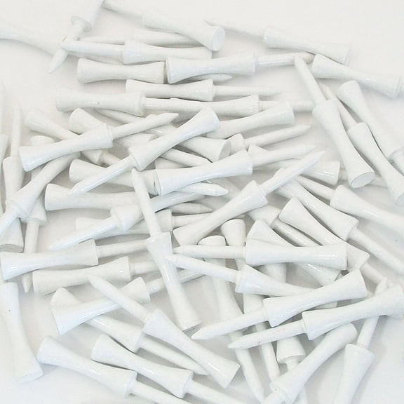 NEW Zero Friction Golf Wood Step Tees - 3 1/4 White 100 Pack