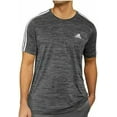 thumbnail image 1 of NEW!! adidas Men's 3 Stripe Tech Tee Moisture Wicking Fabric Relaxed Fit & Small, 1 of 2