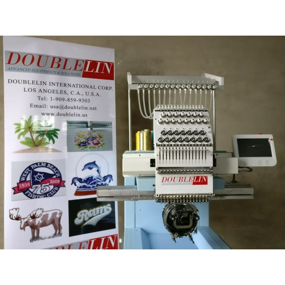 NEW,compact embroidery machine, single head, 15 needles, New Style, Cap, T-shirt, no interfere area, less problems, 5-year parts warranty