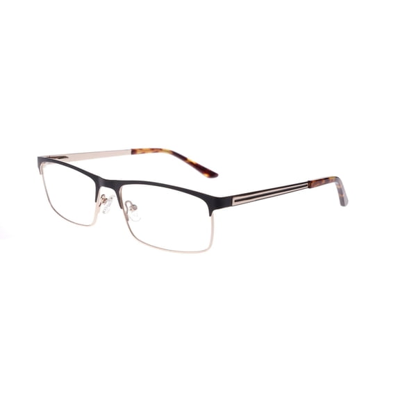 NEW finey eyewear F-1107 Matte Black & Gold Eyeglasses 56/17/140