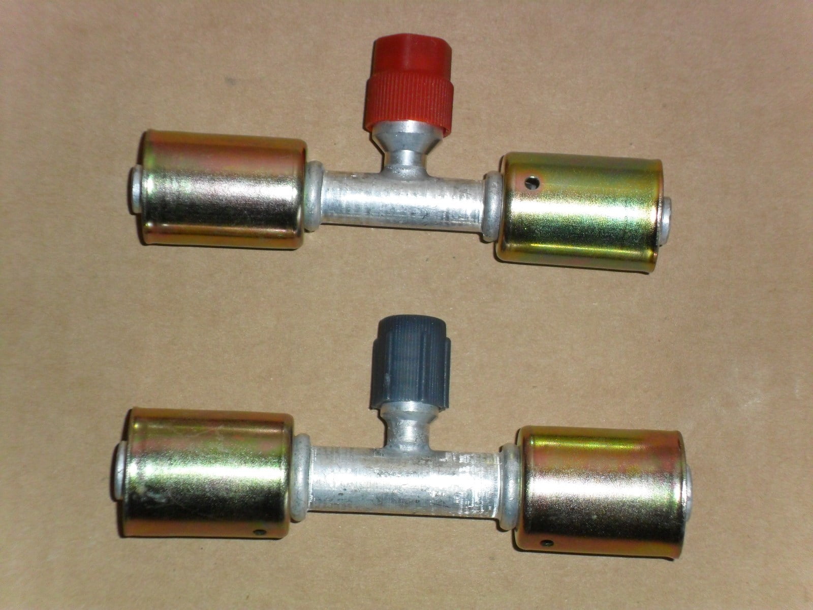 BEADLOCK A/C FITTING,CRIMP HOSE SPLICE #10 W/ R134a 13 mm SERVICE PORT 35B6103-3 BEADLOCK A/C FITTING,CRIMP HOSE SPLICE #10 W/ R134a 13 mm SERVICE PORT 35B6103-3