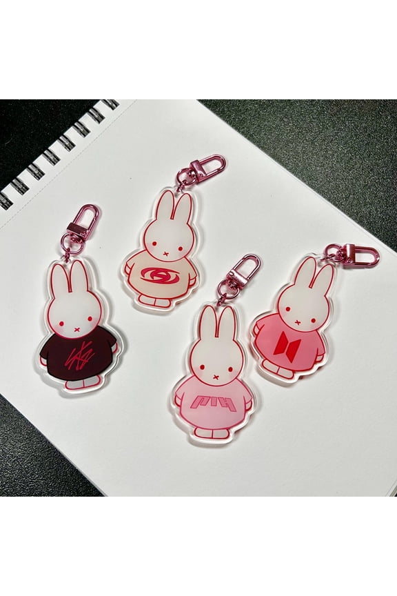 NEW kpop group bunny keychains! | kpop | bag charm | bias keychain | (1 keychain)