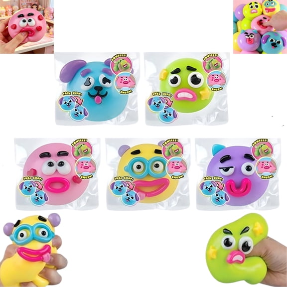 NEW squeeze toys Squishy - Curiosities squeeze toys Dog Face Swap Squishy Soft Moldable Cute Slow Rise Relaxing Sensory Fidget Relief Anxiety Stress Fun Desk Accessory for Adults ( E )