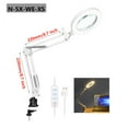NEWACALOX Table Clamp 5X Magnifying Glass with 64 SMD LED Lights 3