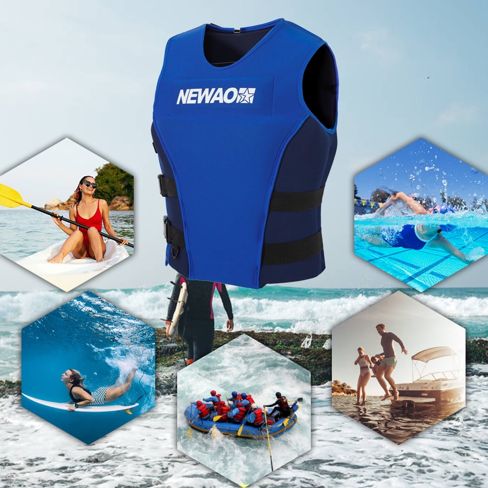 NEWAO Adults Neoprene Safety Float Suit for Kayaking Fishing Surfing Canoeing Sailing Water Ski Wakeboard Swimming