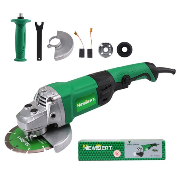 NEWBEAT 1680W Angle Grinder 6 inch 8800RPM Grinding Tool
