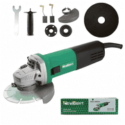 NEWBEAT 8.5-amp 4-1/2 inch Corded Angle Grinder, 11,000 RPM Heavy-Duty Grinder with Slide Switch and 5/8"-11 Spindle