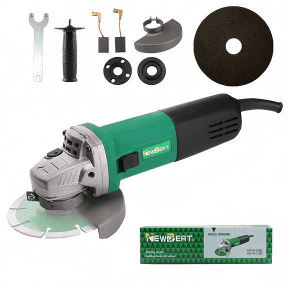 NEWBEAT Power Angle Grinder, 1000W 4-1/2 inch Electric Grinder Tool for for Metal and Wood Cutting, Grinding, Polishing