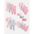 thumbnail image 1 of Wonder Nation Organic Cotton Baby Gender Girl Layette Gift Set, Sizes Newborn - 9 Months, 14-Piece, 1 of 21