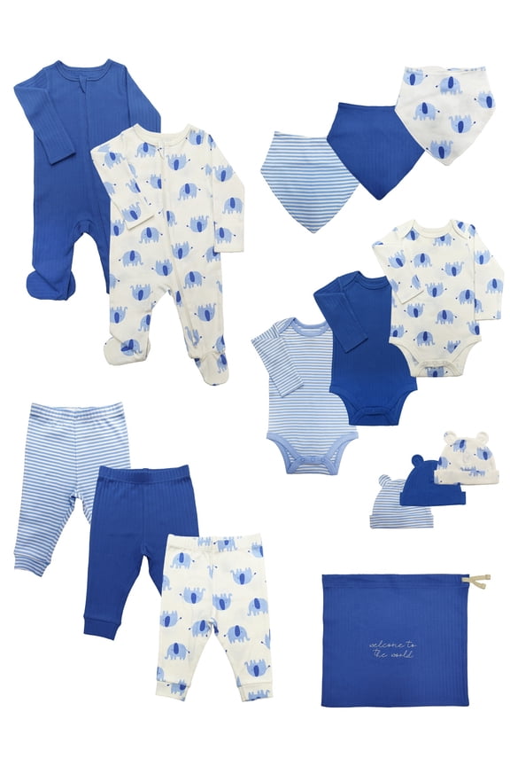 Baby Boy Layette Gift Set, 14-Piece, Sizes Newborn-9 Months