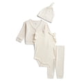thumbnail image 1 of Wonder Nation Organic Cotton Baby Girl Take Me Home Layette Gift Set, 4-Piece, Sizes Newborn-9 Months, 1 of 6