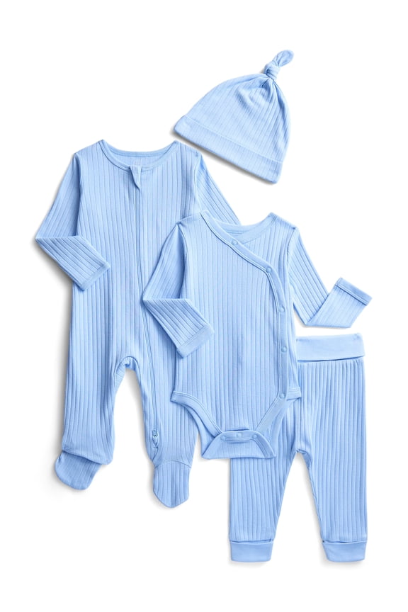 Baby Boy Layette Gift Set, 4-Piece, Sizes Newborn-9 Months