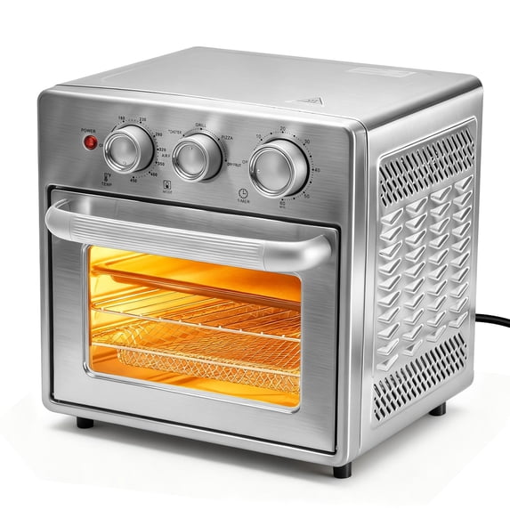 NEWBULIG 17QT Air Fryer Toaster Oven Combo, 8-in-1 Multi-Function Air Fryer, Large Capacity Countertop Convection Oven, 450°F Fast Cooking, 60 Min Precision Timer for Healthy Delicious Meals