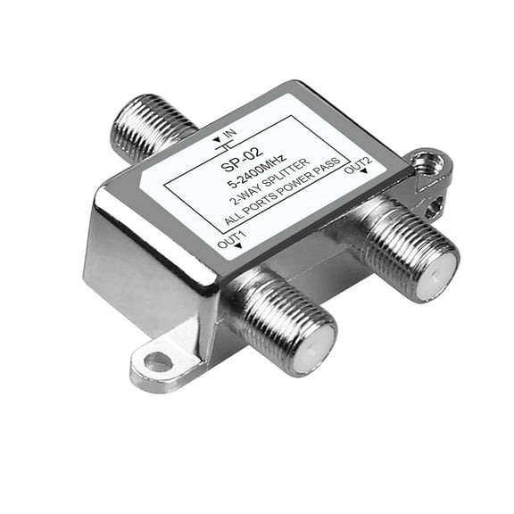 NEWCARE Digital 2-Way Coaxial Cable Splitter Hz, RG6 Compatible, Work with Satellite/Cable TV and Internet, CATV Antenna System.(COAXIAL Cable NOT Included) 2 ways