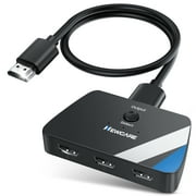 NEWCARE HDMI Switch 3 in 1 Out, 4K@60Hz HDMI 2.0 Switch Splitter with 2.6FT Long HDMI Cable, 3-Port HDMI Switcher Selector, Supports 4K 30Hz 3D 1080P HDCP2.2 for PS5 Xbox DVD Player Fire Stick PC