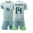 NEWCE 2024 Mexico away green jersey No.22 Lozano 14 Sanchez America Cup