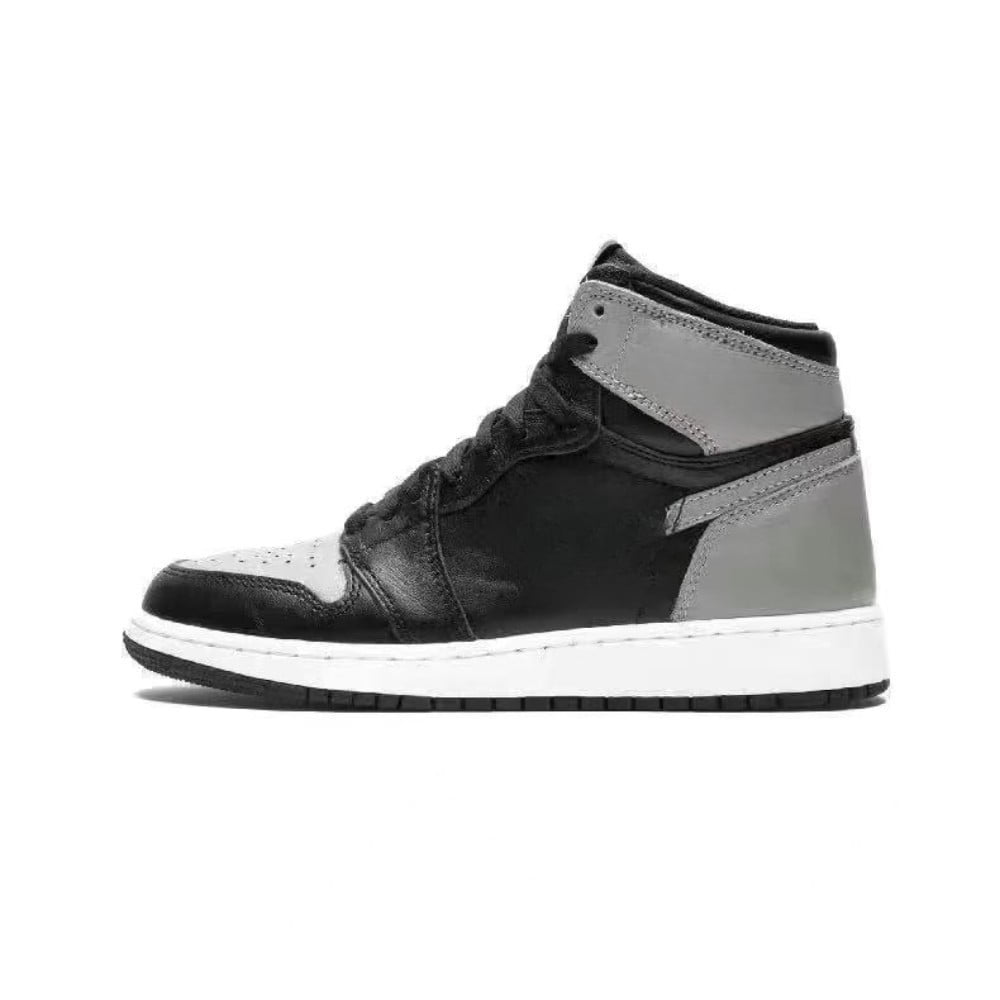 NEWCE AJ1 Hightop Basketball Shoes Shadow Gray Black Red Abstinence