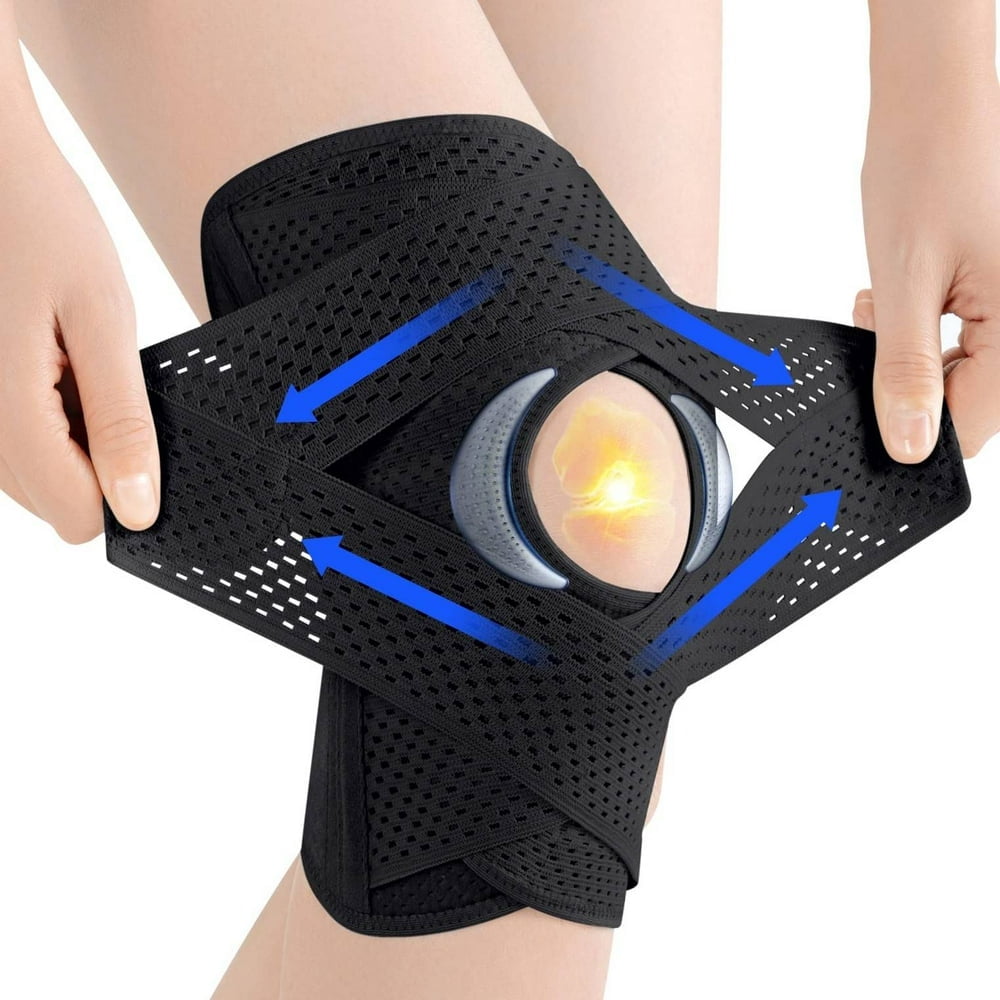 NEWCE Adjustable Knee Brace for Men and Women Breathable Compression ...