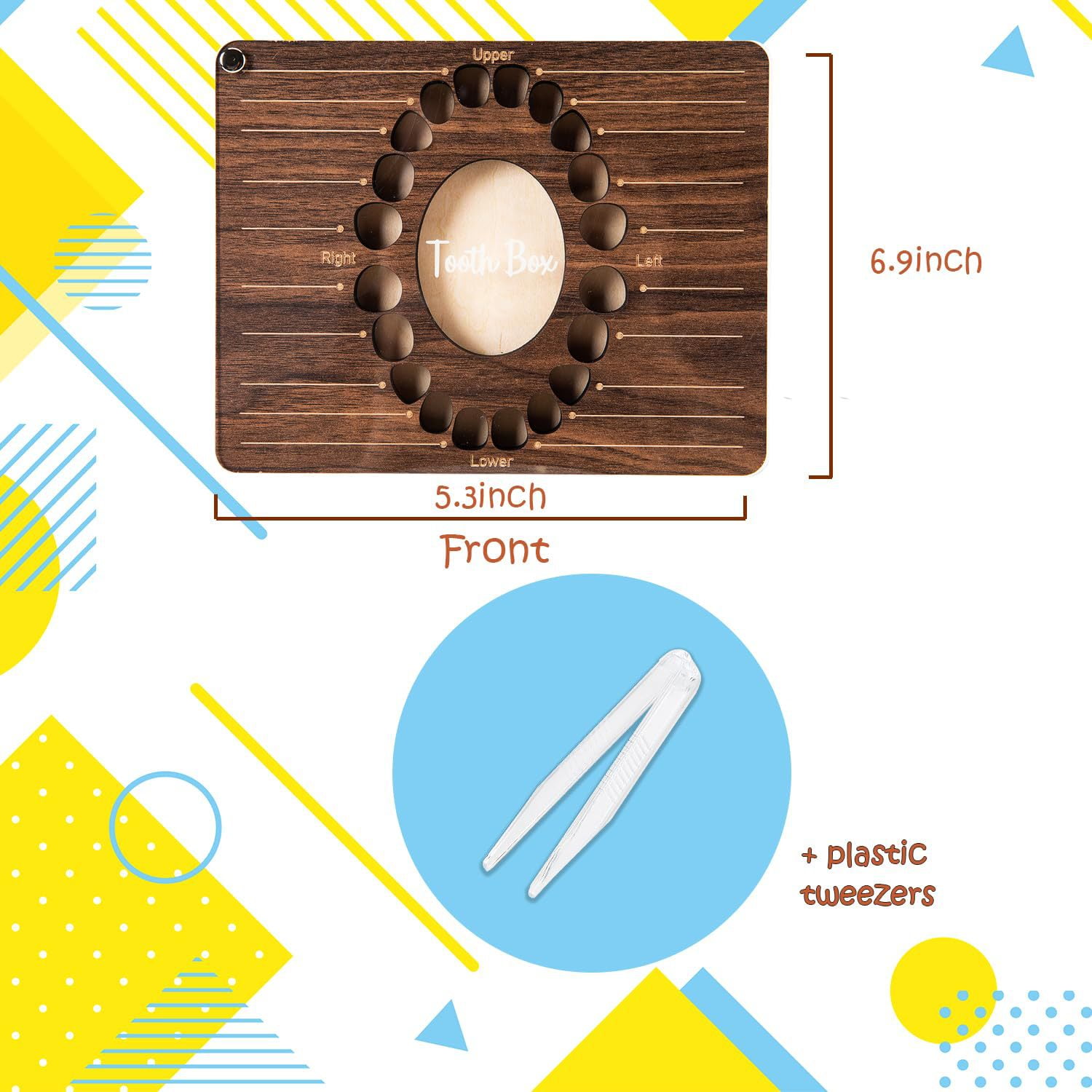 NEWCE Children‘s milk tooth box wooden milk tooth box children‘s milk