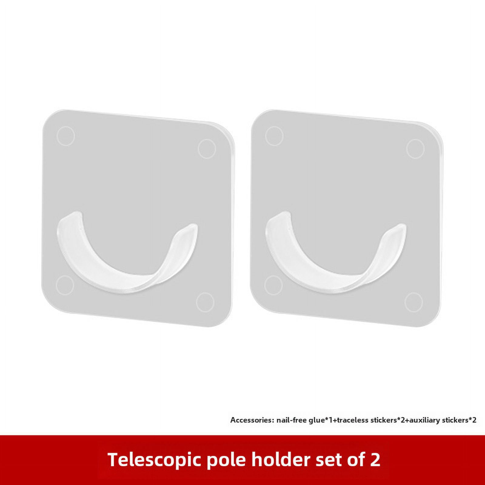 NEWCE Curtain Rod Hook Strong Curtain Rod Clip Fixation Nonperforated