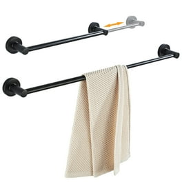 Isyunen Stainless Steel Towel Racks for Small Bathroom Wall Mounted Bath Towel Holder Towel Storage Black Walmart