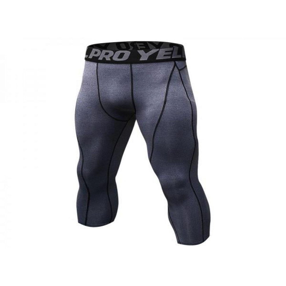 NEWCE Men‘s Compression Capris Gym Sports Tights Running Basketball 3/4