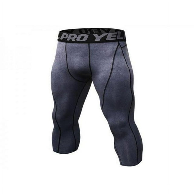 NEWCE Men‘s Compression Capris Gym Sports Tights Running Basketball 3/4