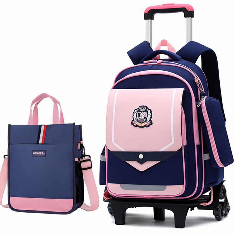 NEWCE School Bag 2024 New Largecapacity Trailer with Pulleys for