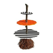 NEWCE Serving Tray w Broomstick Home Farmhouse Style Premium Cupcake Holder Cake Dessert Stands Tower Table Decor for Halloween Xmas Party Birthday High Tea Baby Shower Wedding Kitche