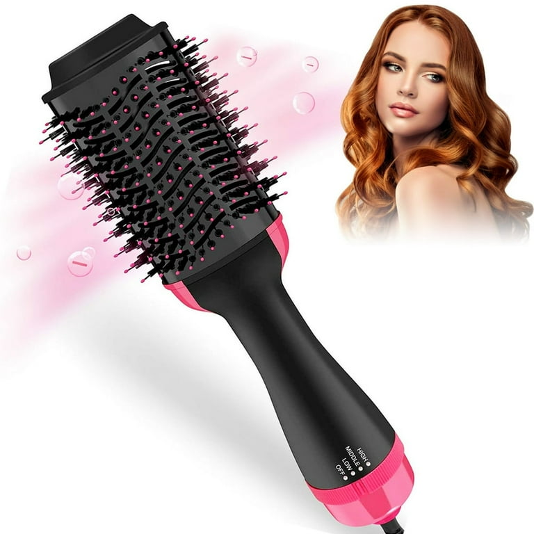 NEWCE One Step Hair Dryer Volumizer Hot Air Hair Dryer Brush Negative Electric Blow Dryer Rotating Curler and Ion Hair Straightener Brush for Fast Drying Straightening Curling Walmart