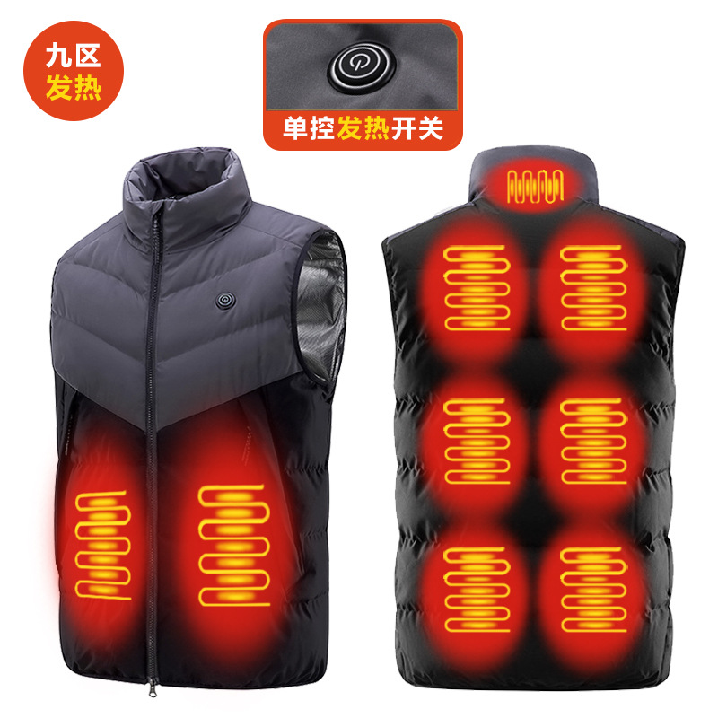 NEWCE Zone 9 Zone 15 Double Control Heating Vest with Cotton Thickened