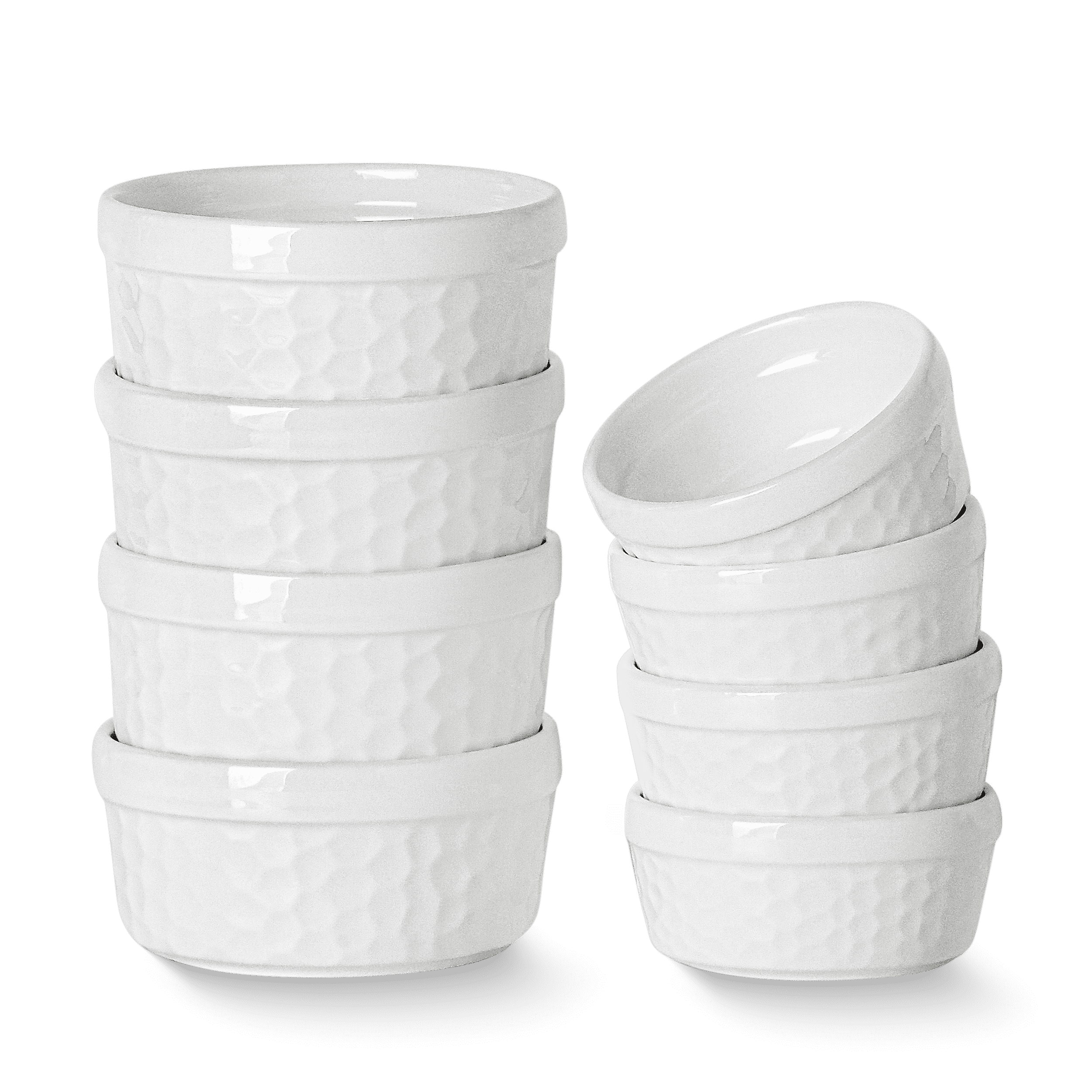 XINLTC5.5/2.5oz Ramekins Dish Bowls Set of 8,Ceramic Baking Ramekins