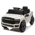 thumbnail image 1 of NEWDOOD 12V Licensed RAM 3500 Ride on Toy for Kids, Toddler Ride on Truck with Parent Remote Control, 2WD, Rear Shock Suspension, LED, Electric Car for Kids with Bluetooth,3 Point Safety Belt(White), 1 of 7