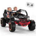 thumbnail image 1 of Xuanlur 24V Ride on Toys for Big Kids, 2 Seater Electric Car w/Parents Remote Control, 4 Wheel Suspension, Max 5MPH, Slow Start, 2X200W Motors, Bluetooth, Music, LED, Ride on UTV for Ages 3-6, Black, 1 of 7