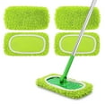thumbnail image 1 of NEWE Reusable Microfiber Mop Pads 4 Pack Compatible with Swiffer Sweeper (Green), 1 of 8