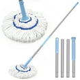 thumbnail image 1 of NEWE Self Wringing Twist Mop with 55 inches Handle for Floor Cleaning (Blue), 1 of 7