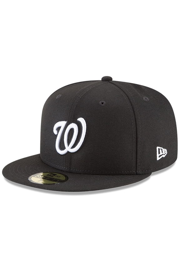 Men's New Era Black Washington Nationals 59FIFTY Fitted Hat