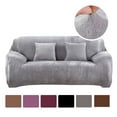 thumbnail image 1 of NEWEEN 1-Piece Luxury Velvet Chair Fit Stretch Slipcover Sofa Cover Washable,Sliver Gray, 1 of 7