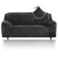 thumbnail image 1 of NEWEEN 1-Piece Luxury Velvet Sofa Fit Stretch Slipcover Sofa Cover Washable,Deep Gray, 1 of 7