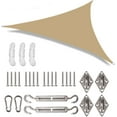 thumbnail image 1 of NEWEEN 12x12x12 ft Triangle Sun Sail Shade with Hardware Kit - Sand, 1 of 9