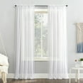 thumbnail image 1 of NEWEEN Basic Rod Pocket Sheer Voile Window Curtain Panels White 3 Pair 6 Panels 52 Width 84 Inch Long for Kitchen Bedroom Children Living Room Yard, 1 of 10
