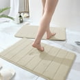 thumbnail image 1 of NEWEEN Bath Mats for Bathroom Non Slip - Memory Foam Bath Mat Coral Velvet Super Water Absorbent Polyster Soft Shaggy Anti-Slide For Bathroom Floor Rug - 20" x 32", 1 of 6