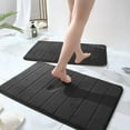 thumbnail image 1 of NEWEEN Bath Mats for Bathroom Non Slip - Memory Foam Bath Mat Coral Velvet Super Water Absorbent Polyster Soft Shaggy Anti-Slide For Bathroom Floor Rug - 24"x16", 1 of 9