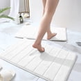 thumbnail image 1 of NEWEEN Bath Mats for Bathroom Non Slip - Memory Foam Bath Mat Coral Velvet Super Water Absorbent Polyster Soft Shaggy Anti-Slide For Bathroom Floor Rug - 24"x16", 1 of 6