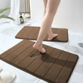 thumbnail image 1 of NEWEEN Bath Mats for Bathroom Non Slip - Memory Foam Bath Mat Coral Velvet Super Water Absorbent Polyster Soft Shaggy Anti-Slide For Bathroom Floor Rug - 20" x 32", 1 of 10
