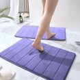thumbnail image 1 of NEWEEN Bath Mats for Bathroom Non Slip - Memory Foam Bath Mat Coral Velvet Super Water Absorbent Polyster Soft Shaggy Anti-Slide For Bathroom Floor Rug - 20" x 32", 1 of 10