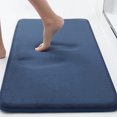 thumbnail image 1 of NEWEEN Bathroom Rugs – Thick Memory Foam, Non-Slip Bath Mat, Soft Plush Velvet Top, Ultra Absorbent, Small, Large & Long Rugs for Bathroom Floor, 20"×30", Navy Blue, 1 of 9