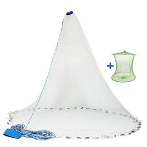 NEWEEN Cast Net 3/8" Mesh Hand Cast Fishing Net Saltwater Bait Casting Net 4/6/8FT Radius Size
