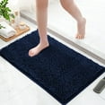 thumbnail image 1 of NEWEEN Chenille Bathroom Rugs Soft Non-Slip Super Water Absorbing Shower Mats, 20"x30", Navy Blue, 1 of 10