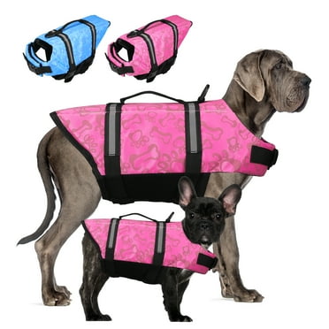 NEWEEN Dog Life Jackets Dog Life Vests for Swimming Beach Boating with High Buoyancy Dog Flotation Vest for Small/Medium/Large Dogs, Blue, S
